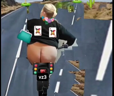 Bottomless shemale Nudister  riding a motorcycle #22
