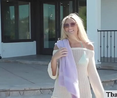 Shemale pool cleaner fucks MILFs wet pussy so hard
