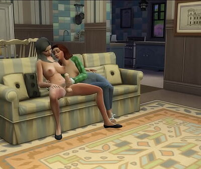 Step grandmother fucks step granddaughter with her huge cock