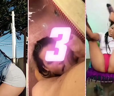 Brazilian brunette smoking and blowing smoke on her friend’s dick