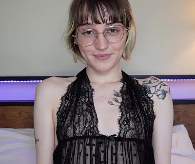 Petite Trans Hottie Claire Gemini Takes Huge Cock in POV