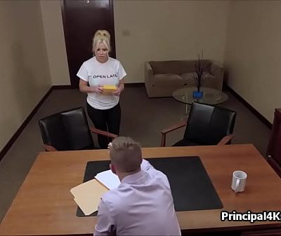Principal fucks bikini car wash milf at his office